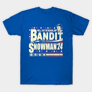 Bandit Snowman 24 Retro Election Style Funny 2024 T-Shirt